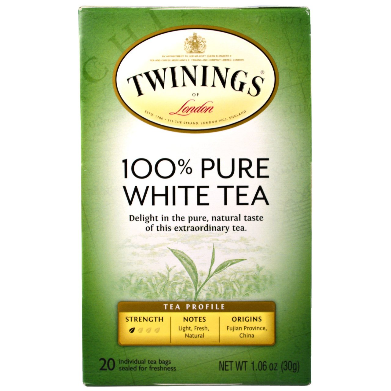 %100 Pure White Tea Beyaz Çay  (Bardak Süzen) 20x2 gr - Twinings